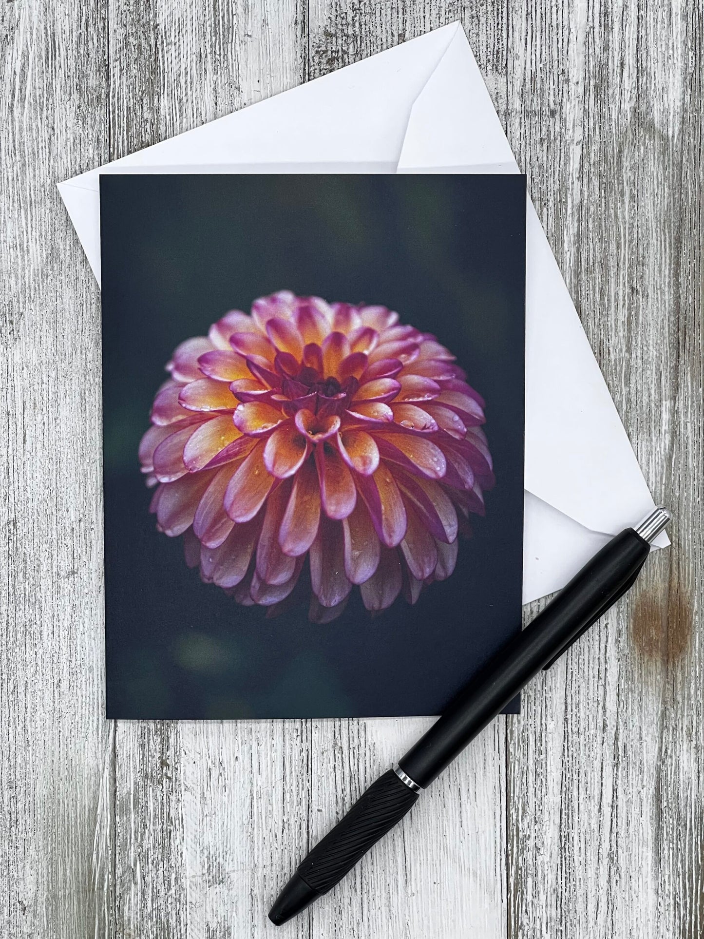 Folded Notecard - Dahlia Foxy Lady image 0