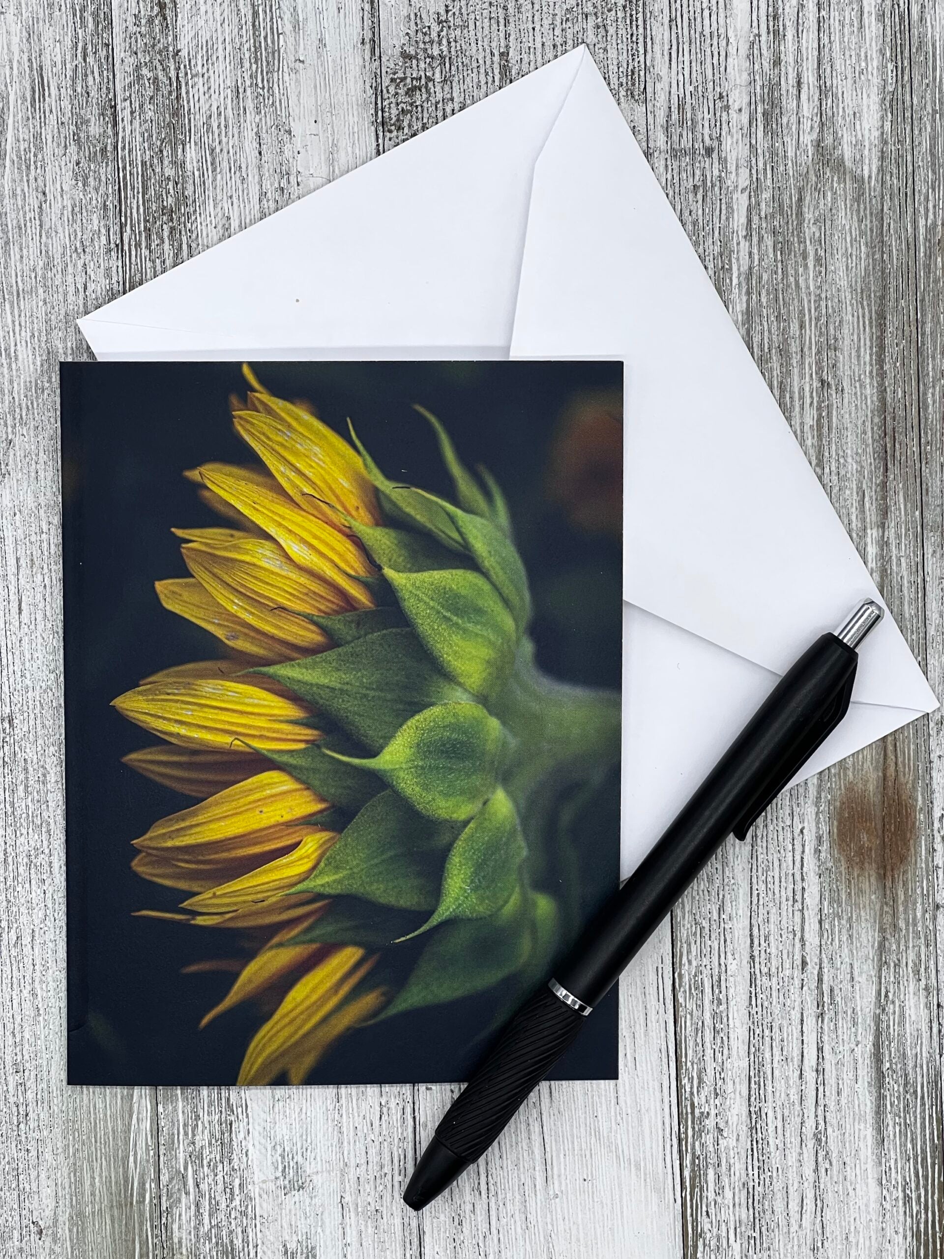 Folded Notecard - Sunflower from above image 0